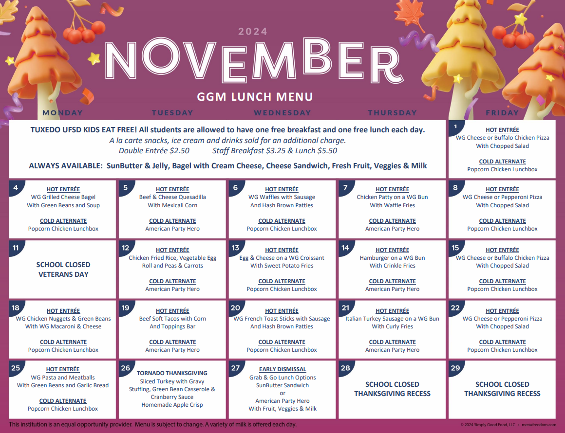 Nov 24 Menu