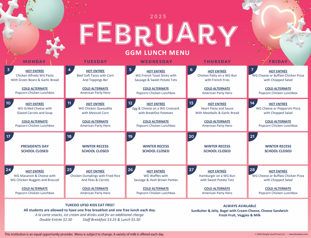 Feb GGM Menu