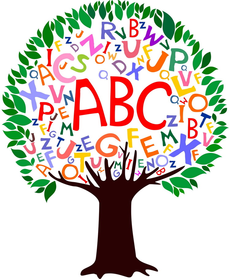 An image of a tree with letters inside.