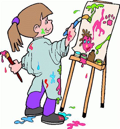 An image of a girl painting.