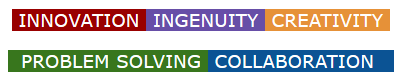 INNOVATION - INGENUITY - CREATIVITY - PROBLEM SOLVING - COLLABORATION