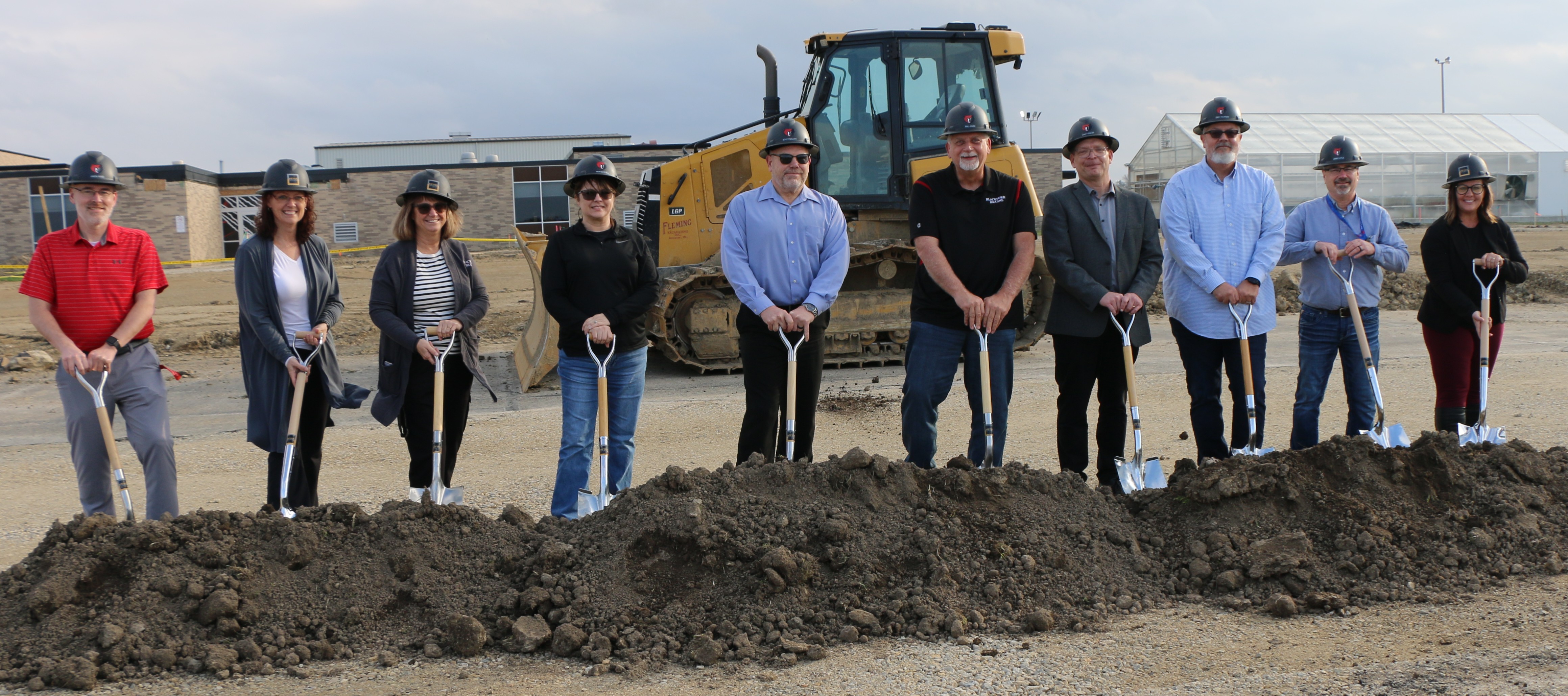 School Board and Administration during PAC Ground Breaking Ceremony
