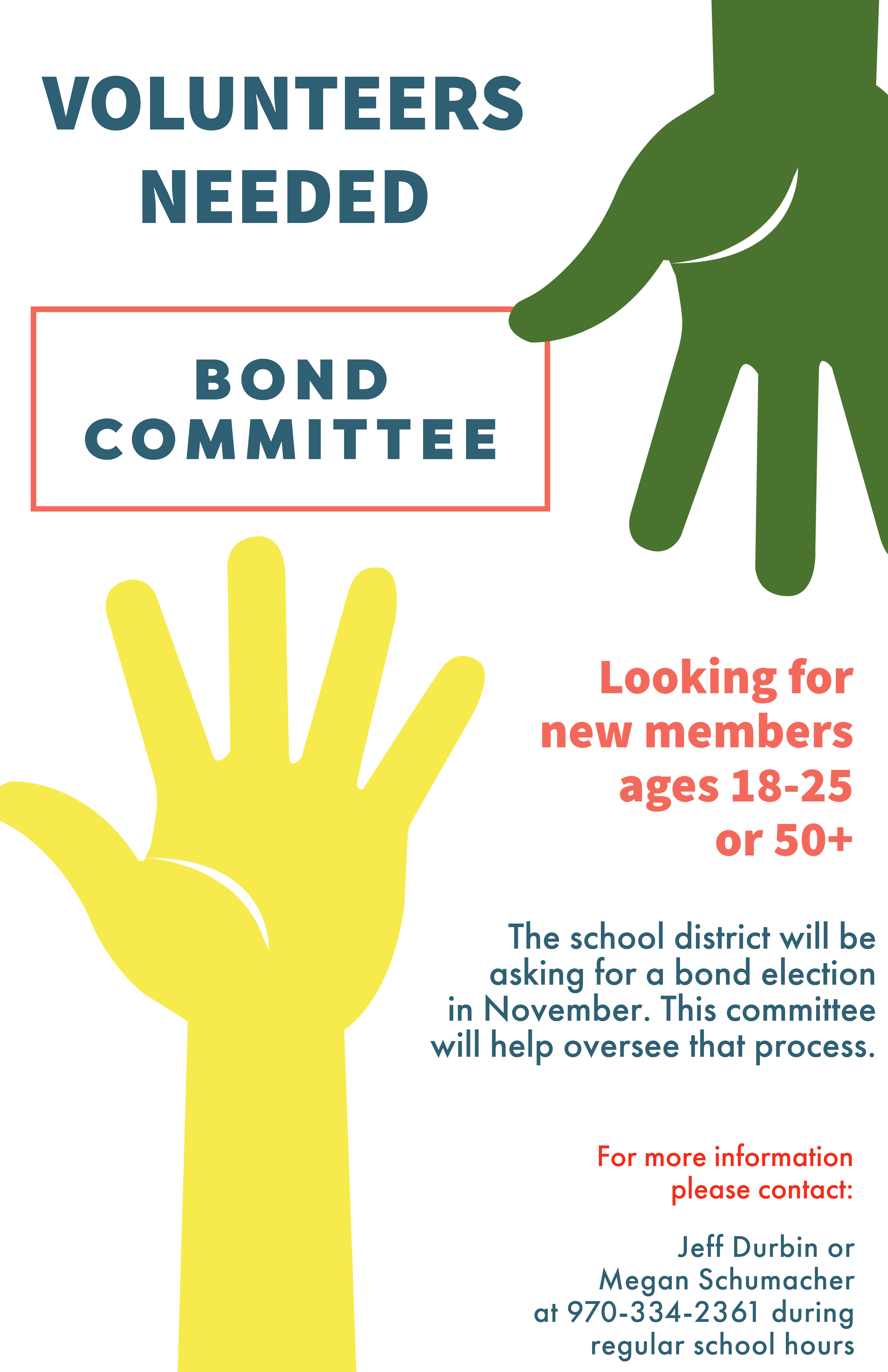 Bond Committee Volunteers needed