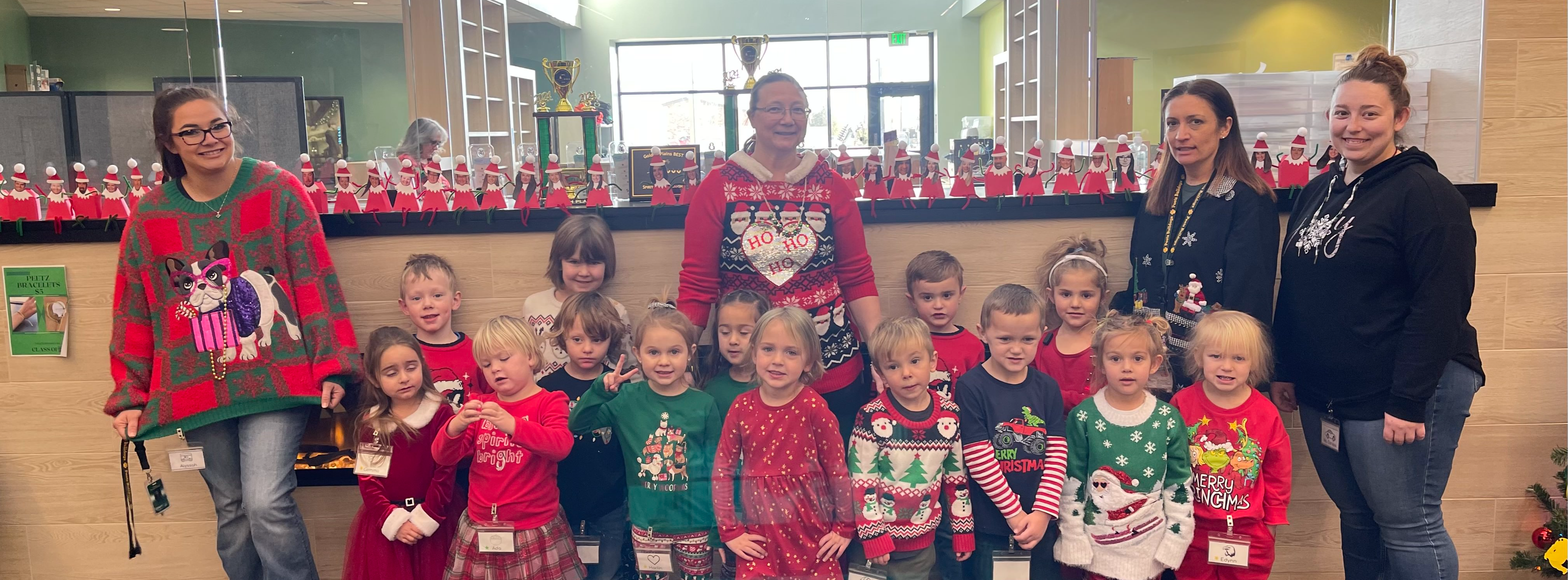 Preschoolers with Ugly Sweaters