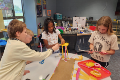 students working