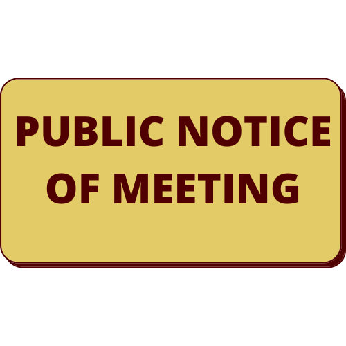 NOTICE OF PUBLIC MEETING