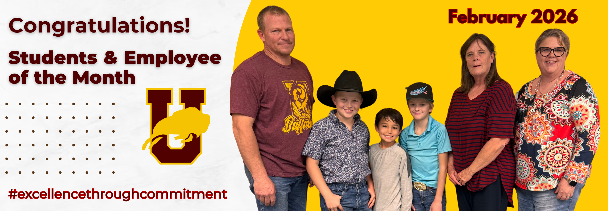 Congratulations to the February 2026 Students and Employee of the Montgh