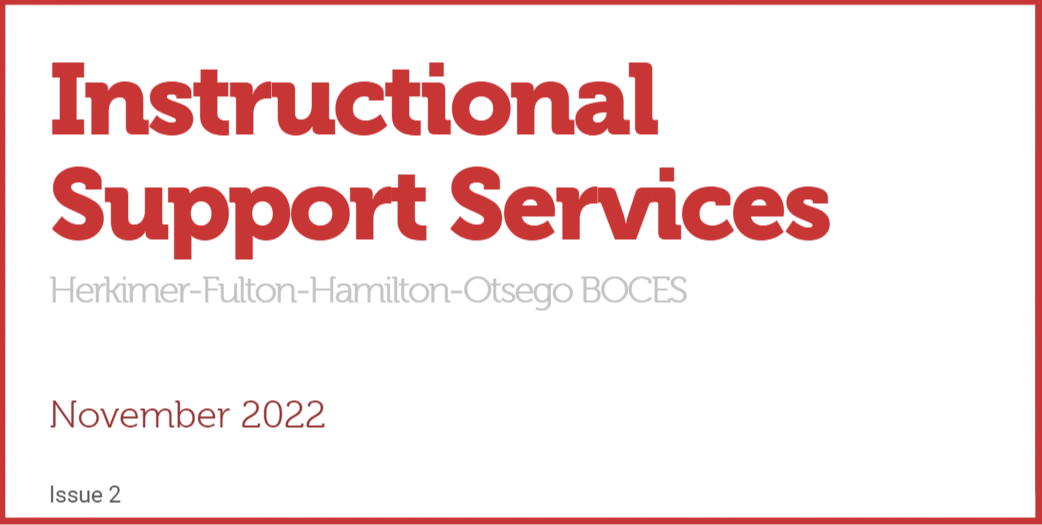 Instructional Support Services November 2022 Newsletter