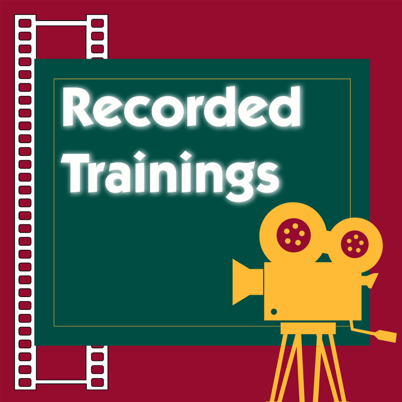 Recorded Trainings