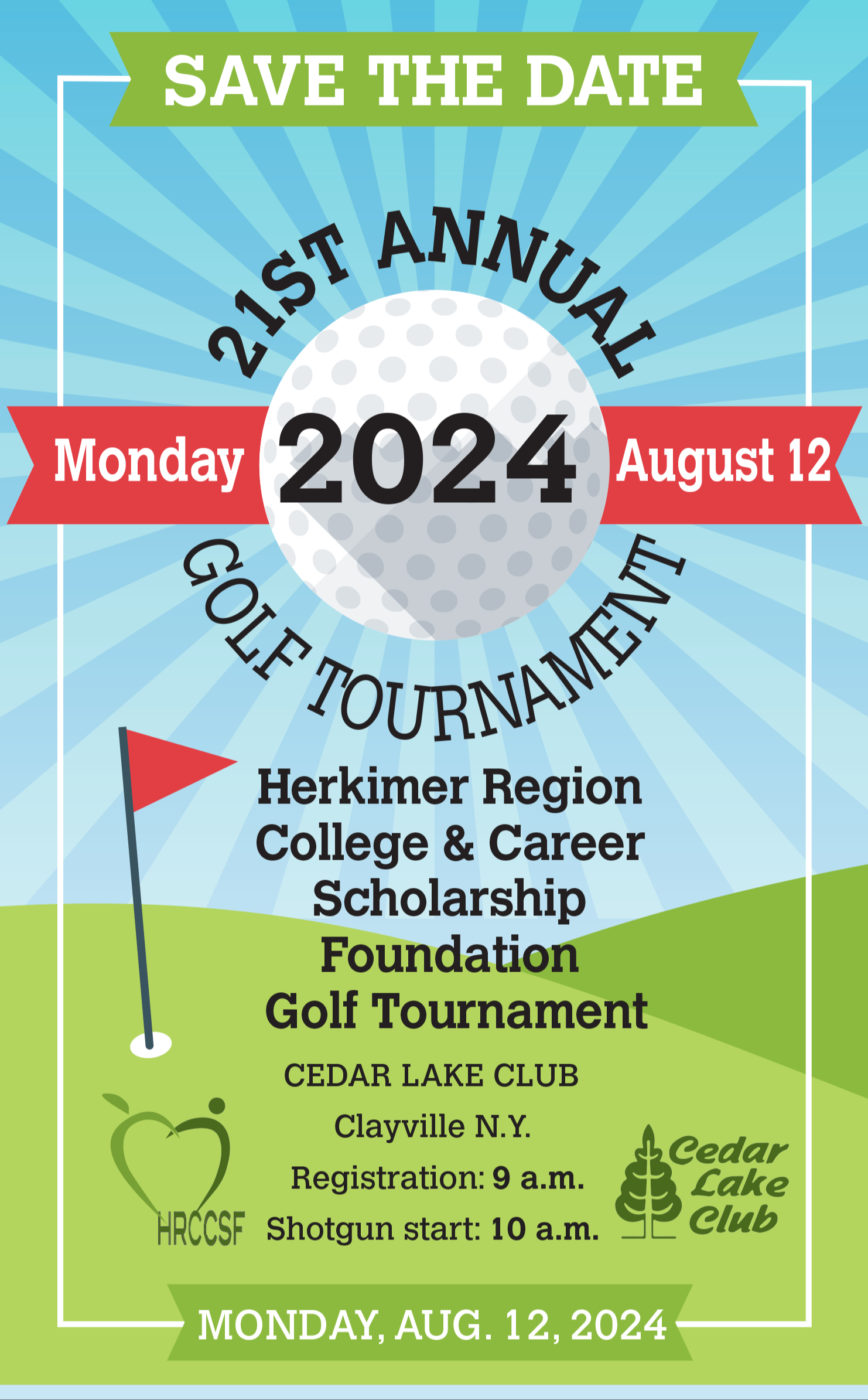 2023 Golf Tournament Save the Date for August 14 2023