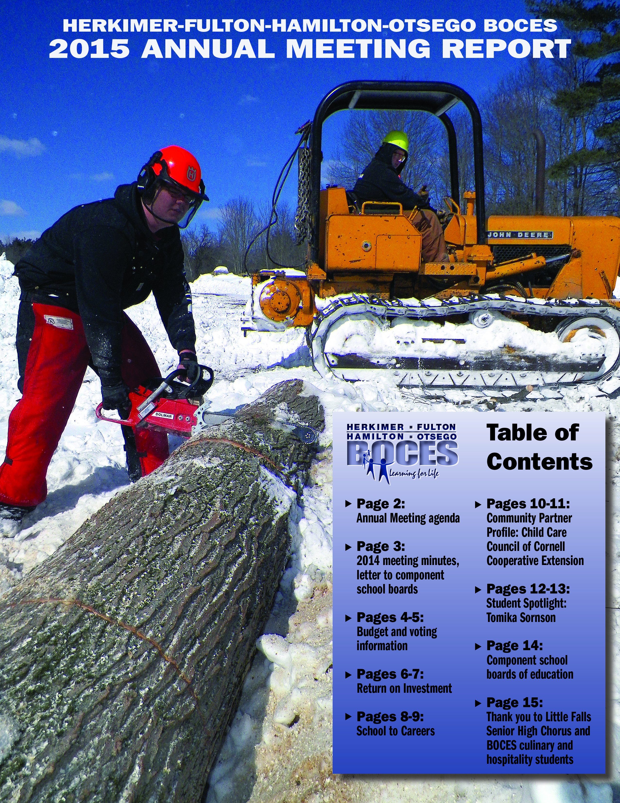 2015 Herkimer BOCES Annual Meeting Report cover