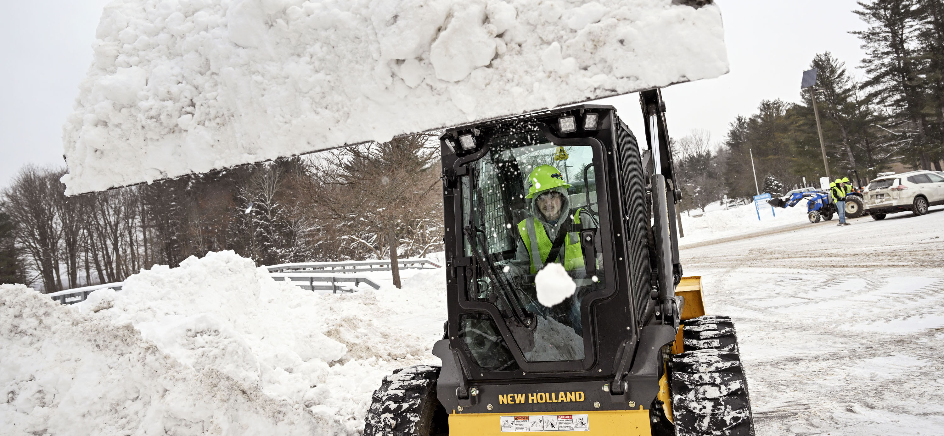 Heavy Equipment student moving show with heavy machinery