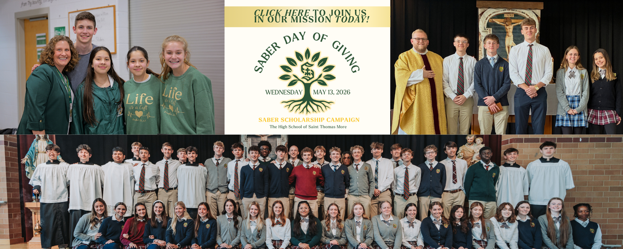 banner for Saber Day of Giving