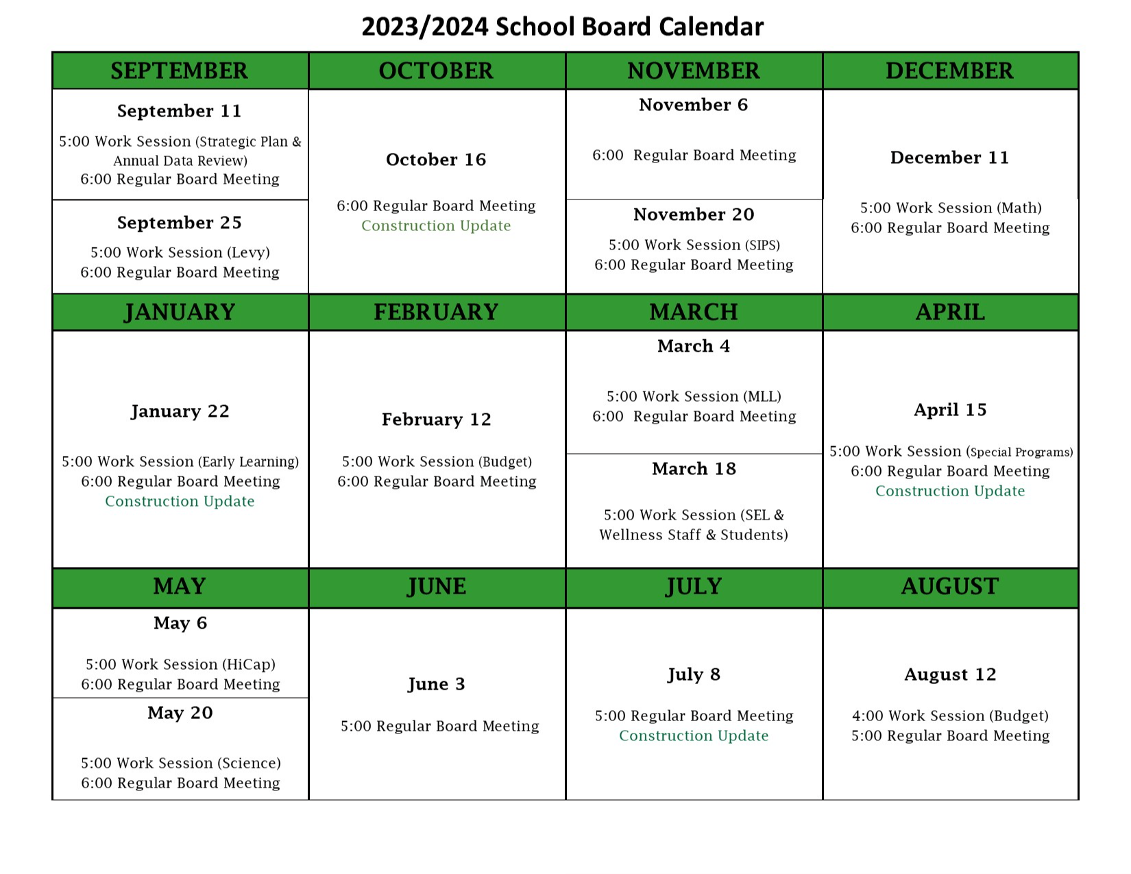 2023-2024 Board Calendar