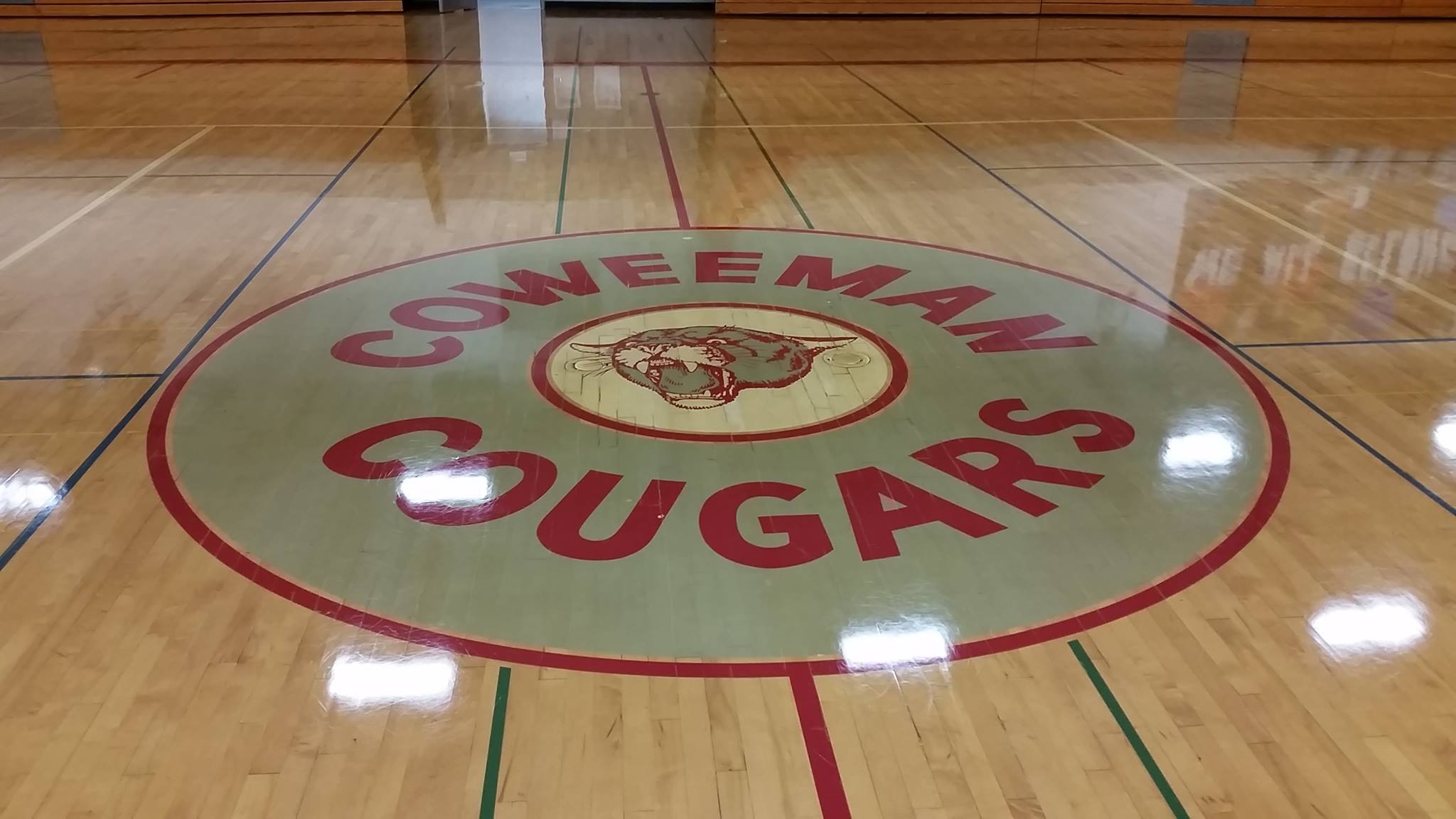 logo from the gym floor