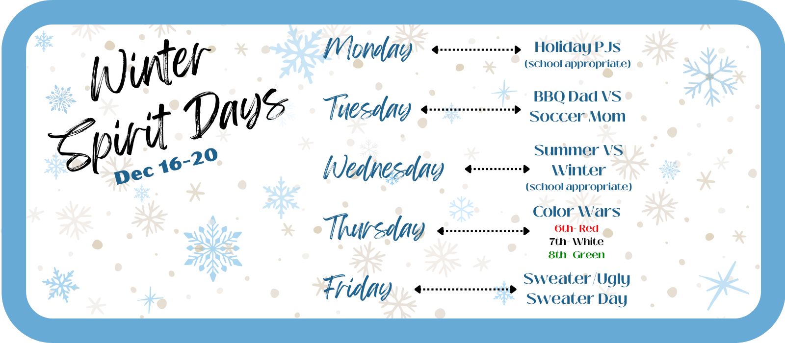 Winter Spirit Week