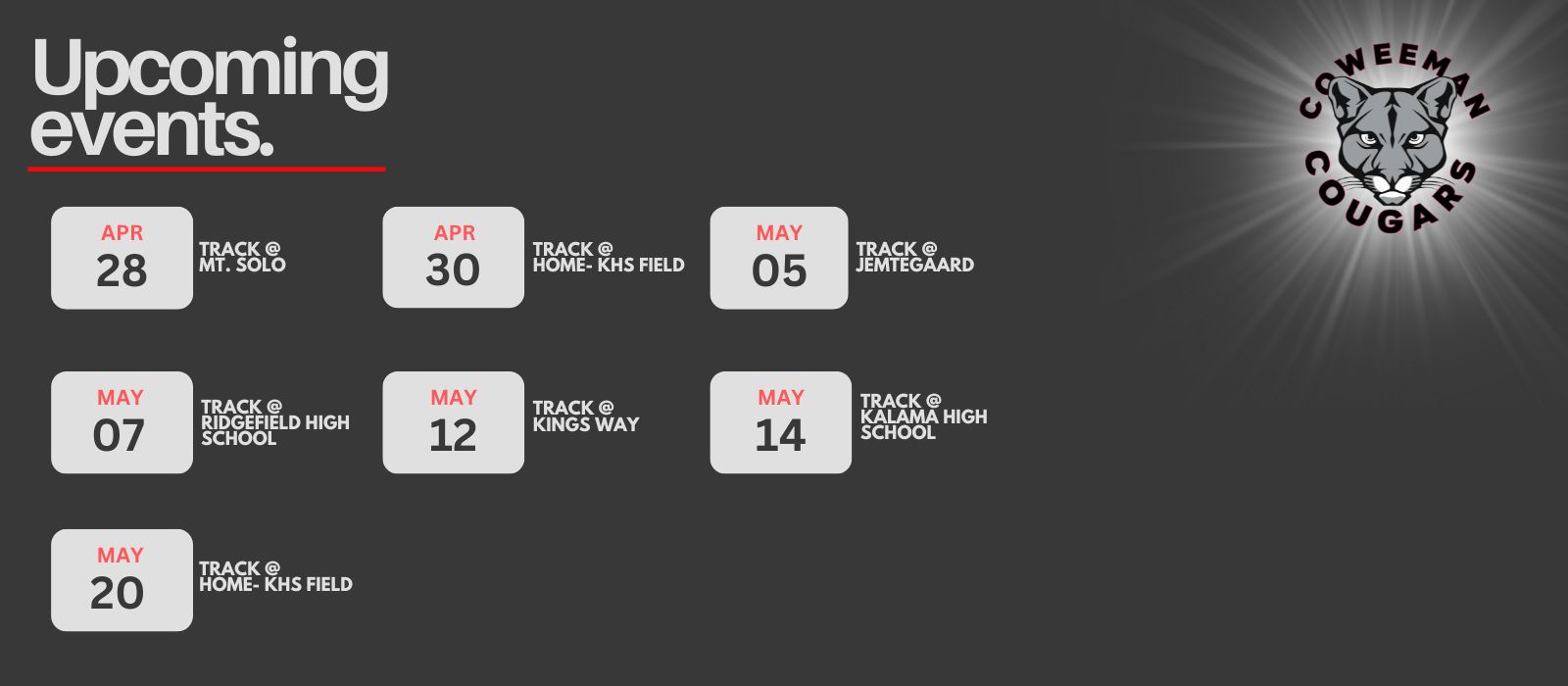 upcoming events