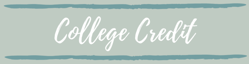 COLLEGE CREDIT