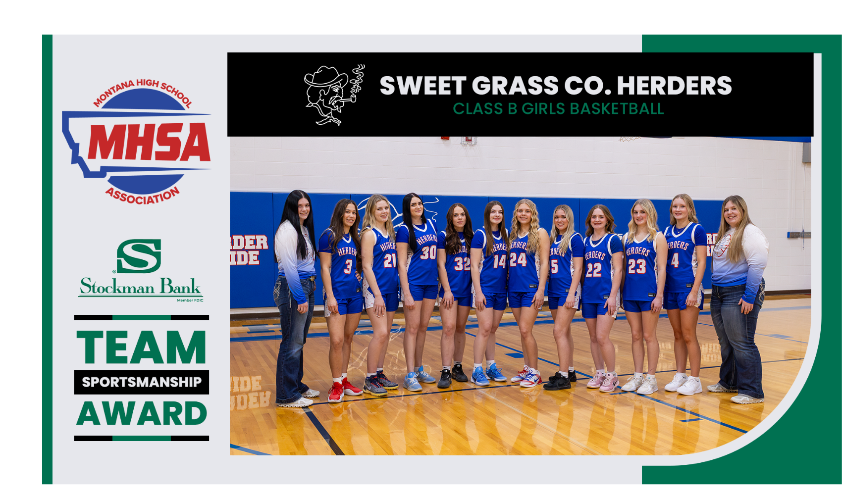 Congratulations to the SGHS Girls Basketball team for being awarded the Class B MHSA Sportsmanship Award!