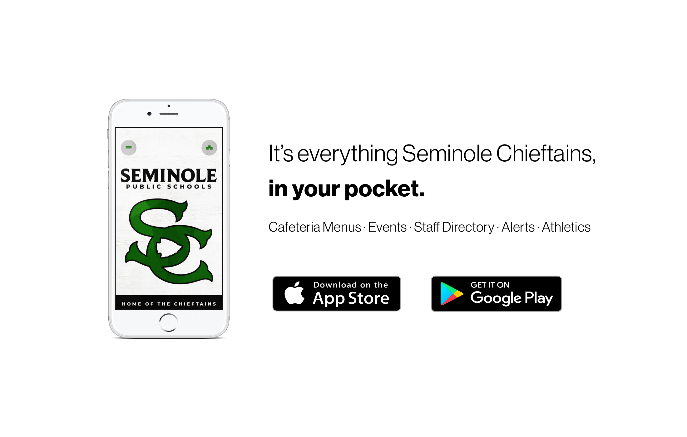 Seminole Public School has a new app. Download it on the App Story or Play Store.