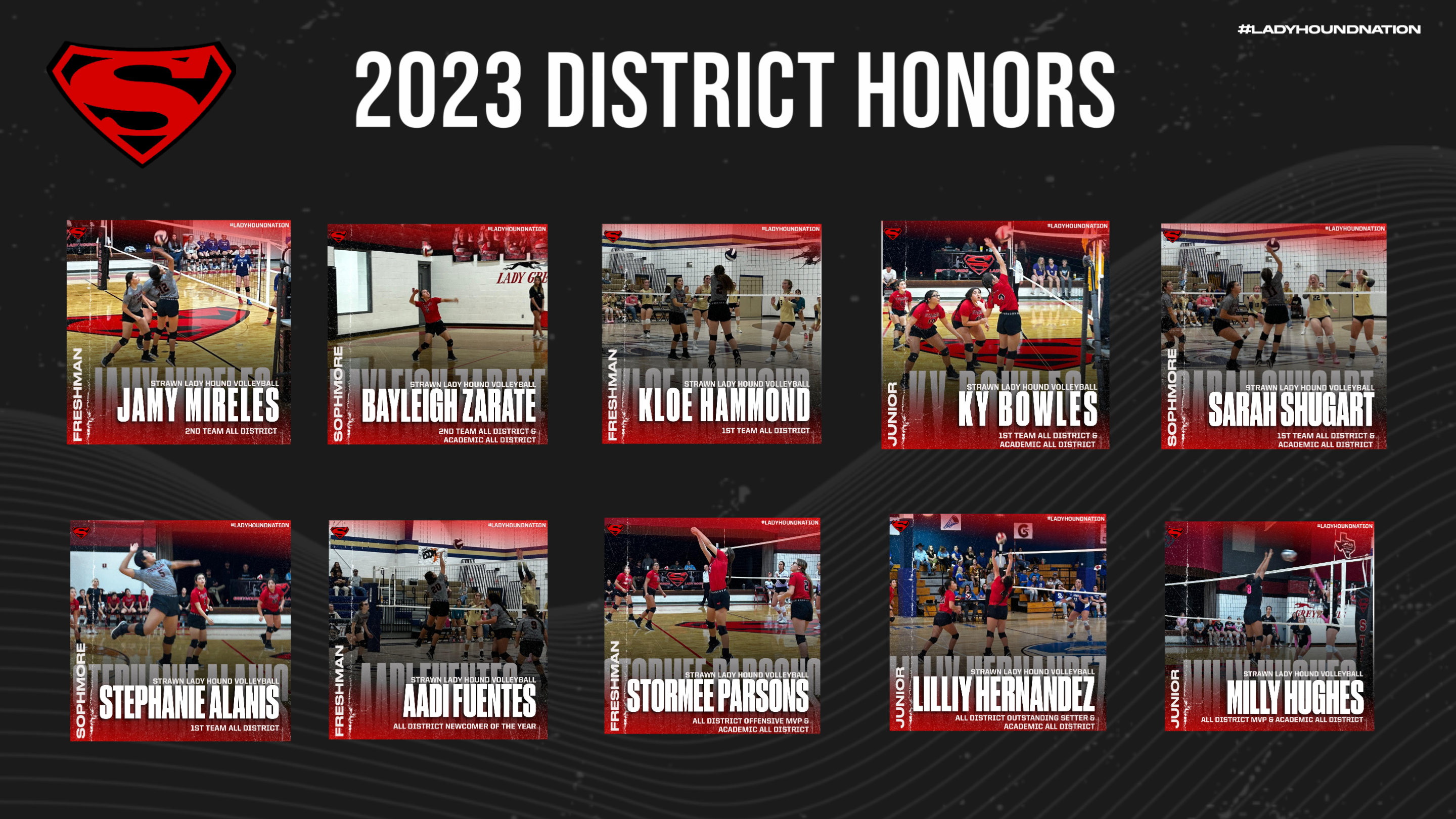 2022 Volleyball Season Accomplishments & District Honors