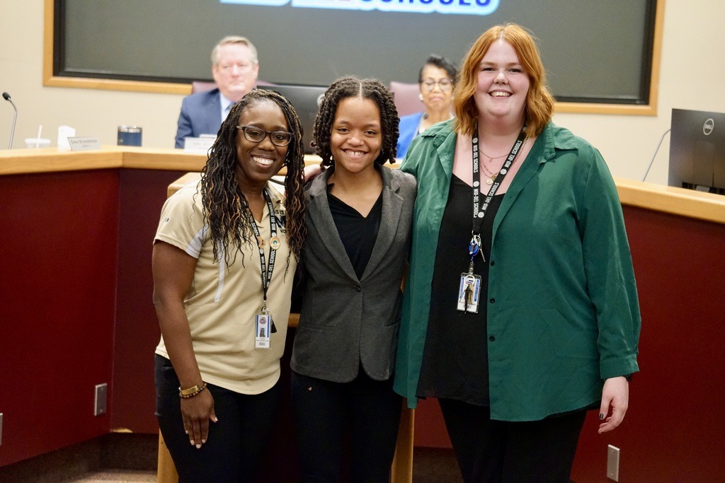 The Board of Education recognized the following student for her achievement in Orchestra from Midwest City Middle School. Congratulations to Leilani Raposa, 7th Grade, North Central Honor Orchestra!