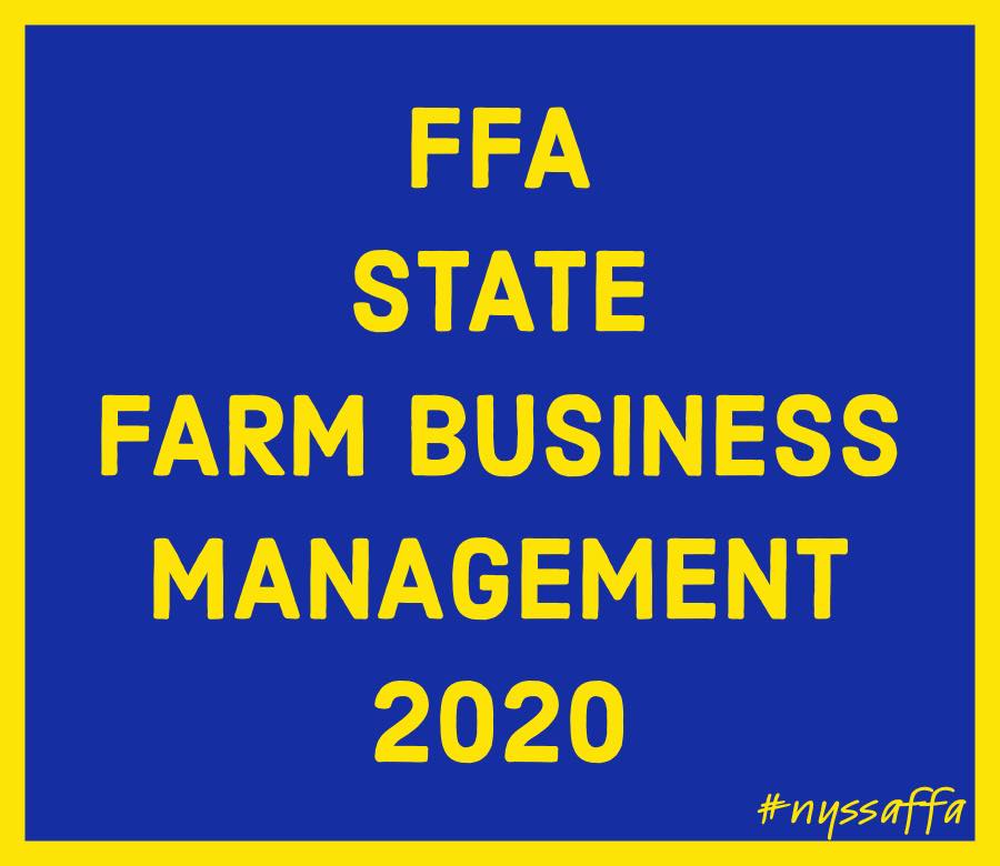 FFA State Famr Business Management 2020