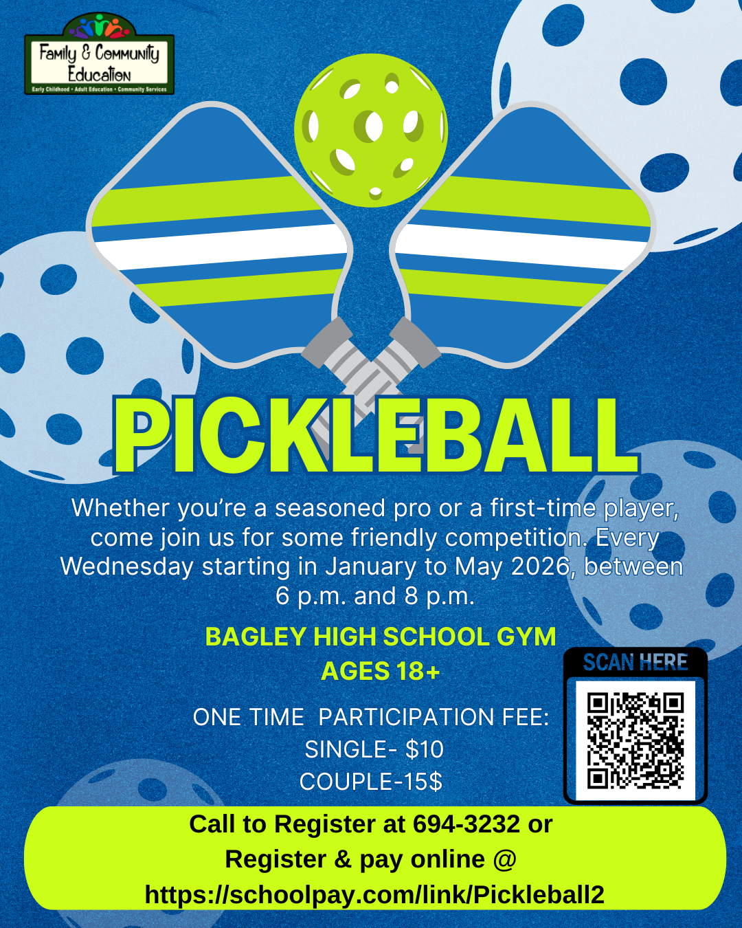Community Ed  Pickleball