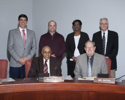 Magnolia School District Board of Education with Superintendent John Ward