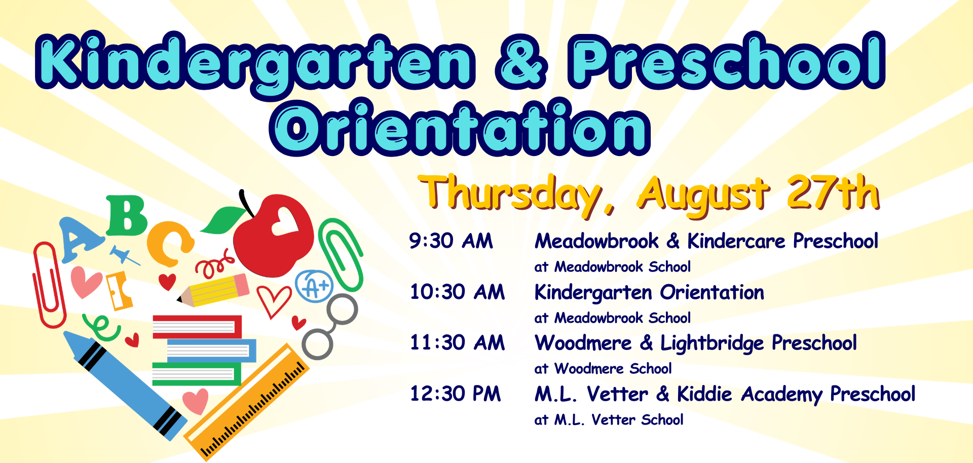 Kindergarten & Preschool Orientation