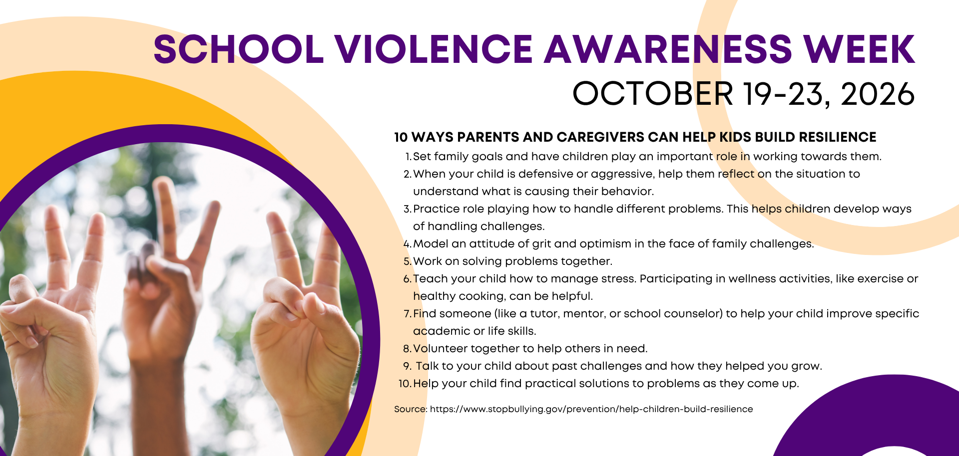 School Violence Awareness Week
