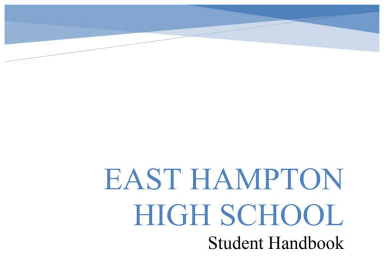 East Hampton High School Agenda Cover 2021-22