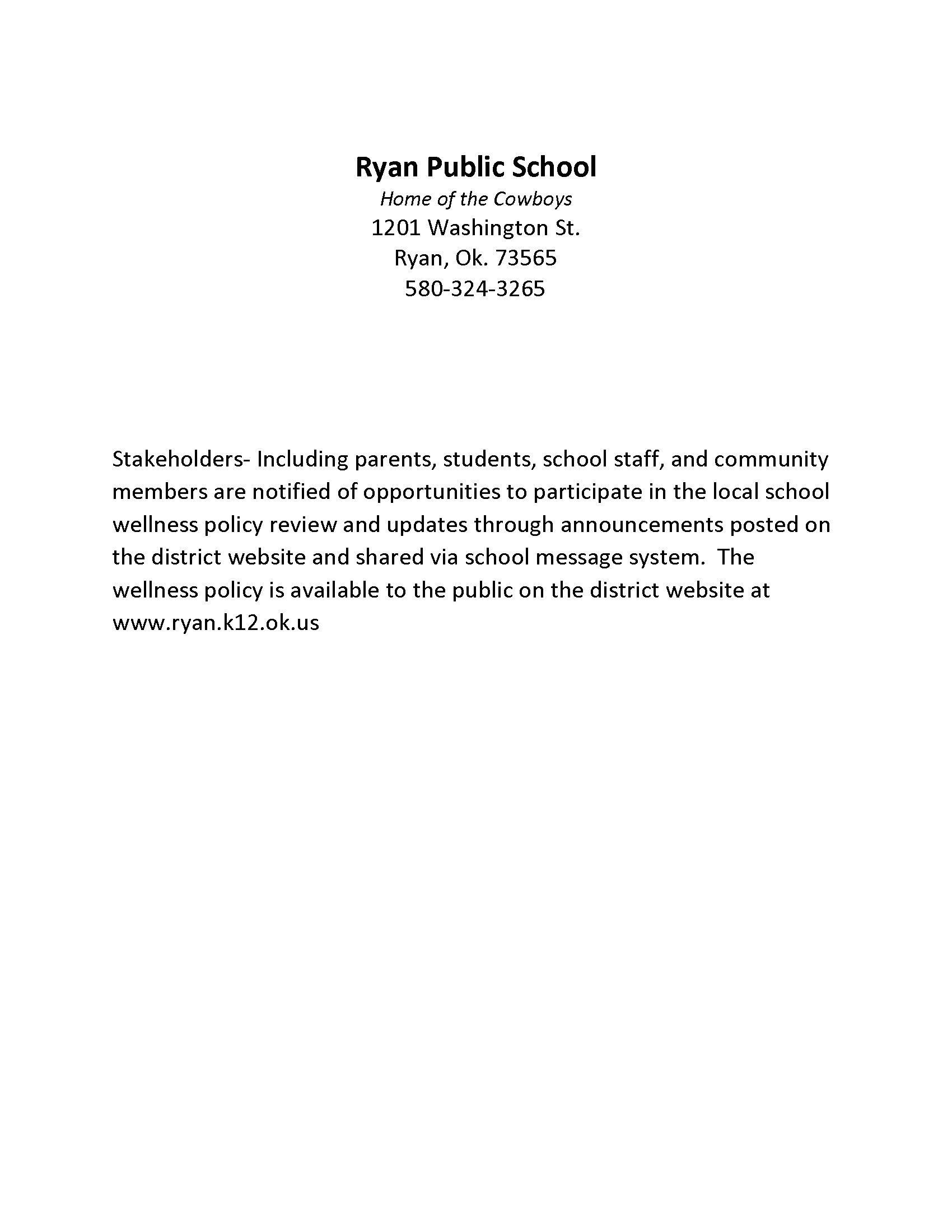 Stakeholders Information