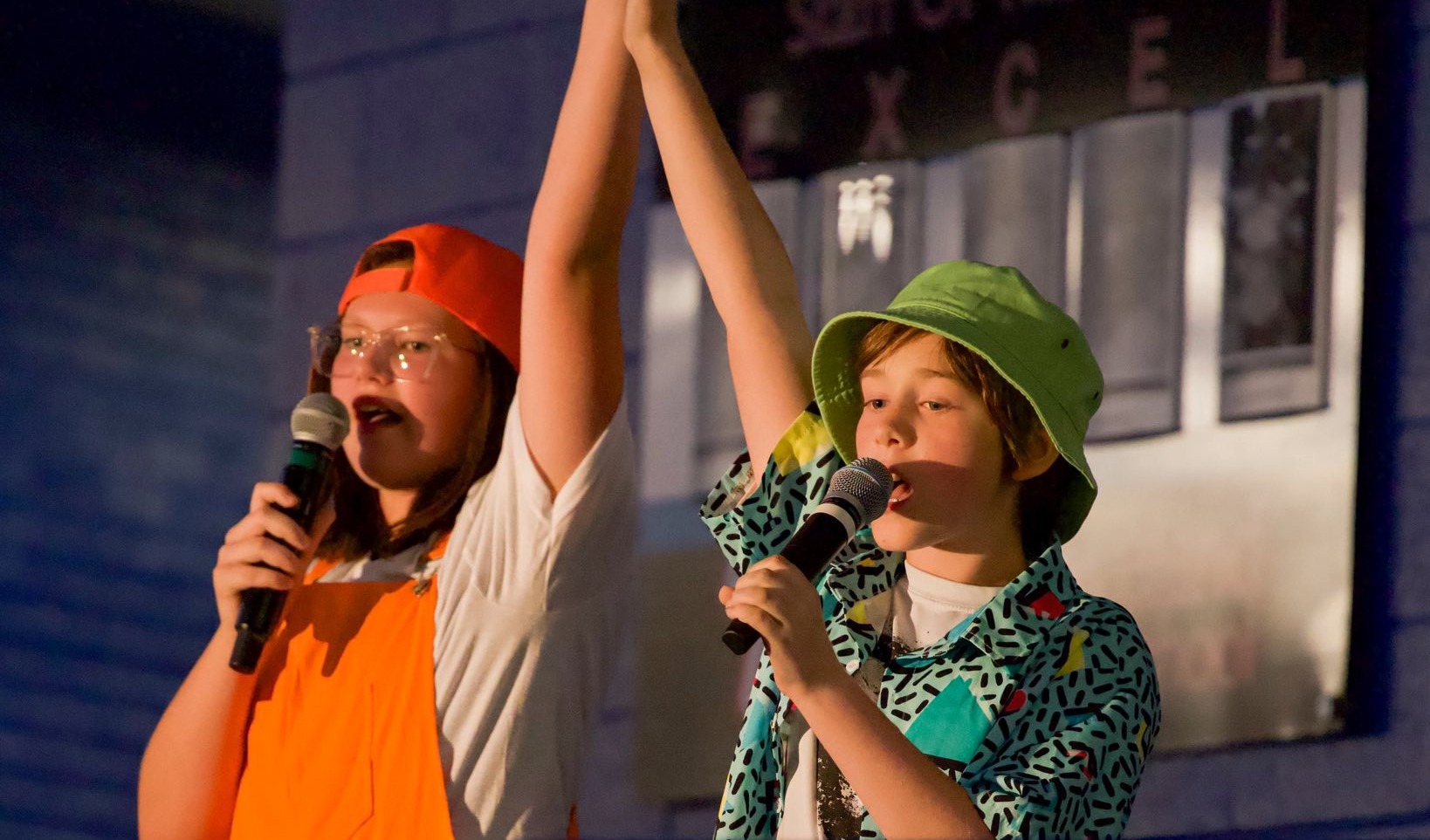 students singing at Celebrate Blue event