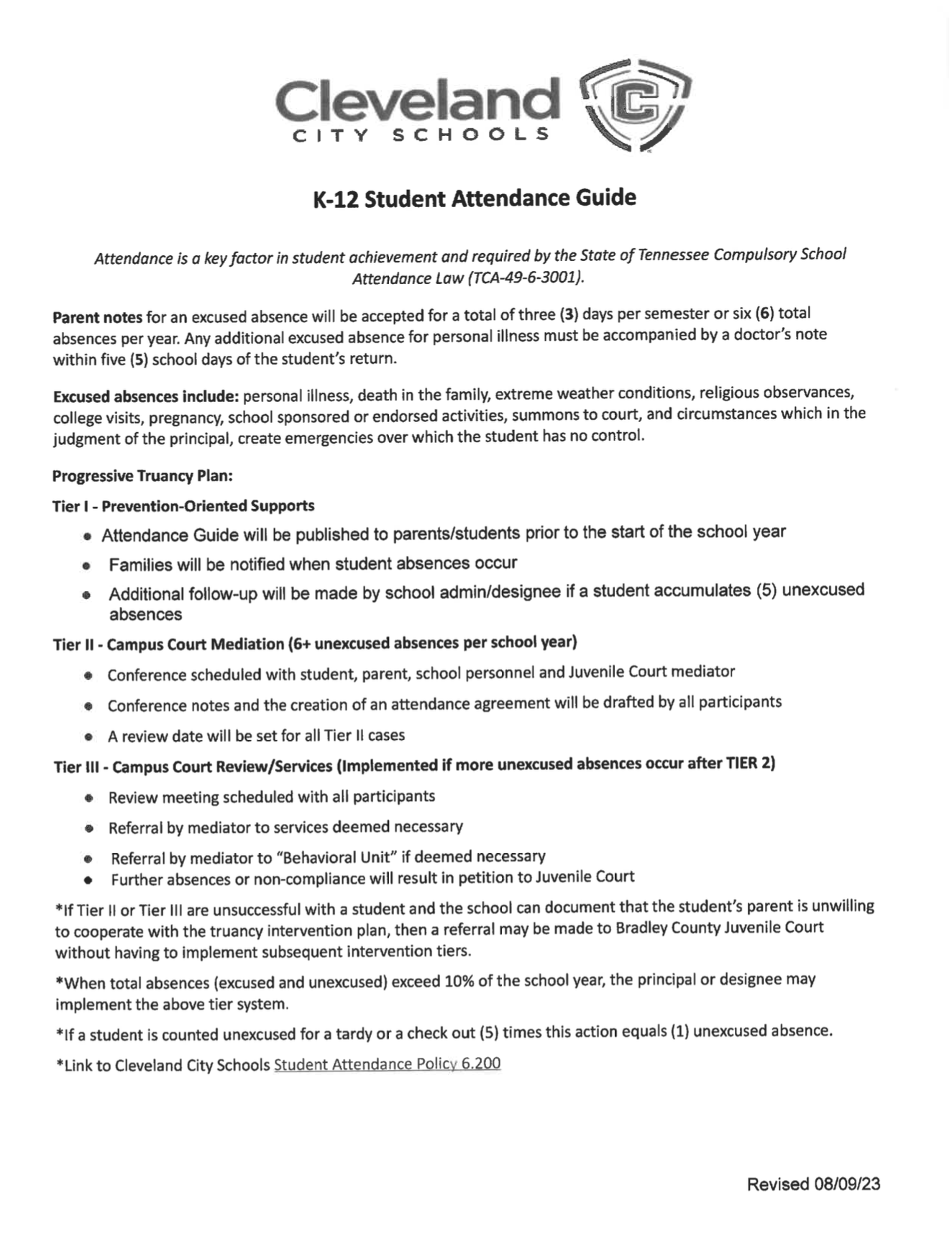 K-12 Student Attendance Guide