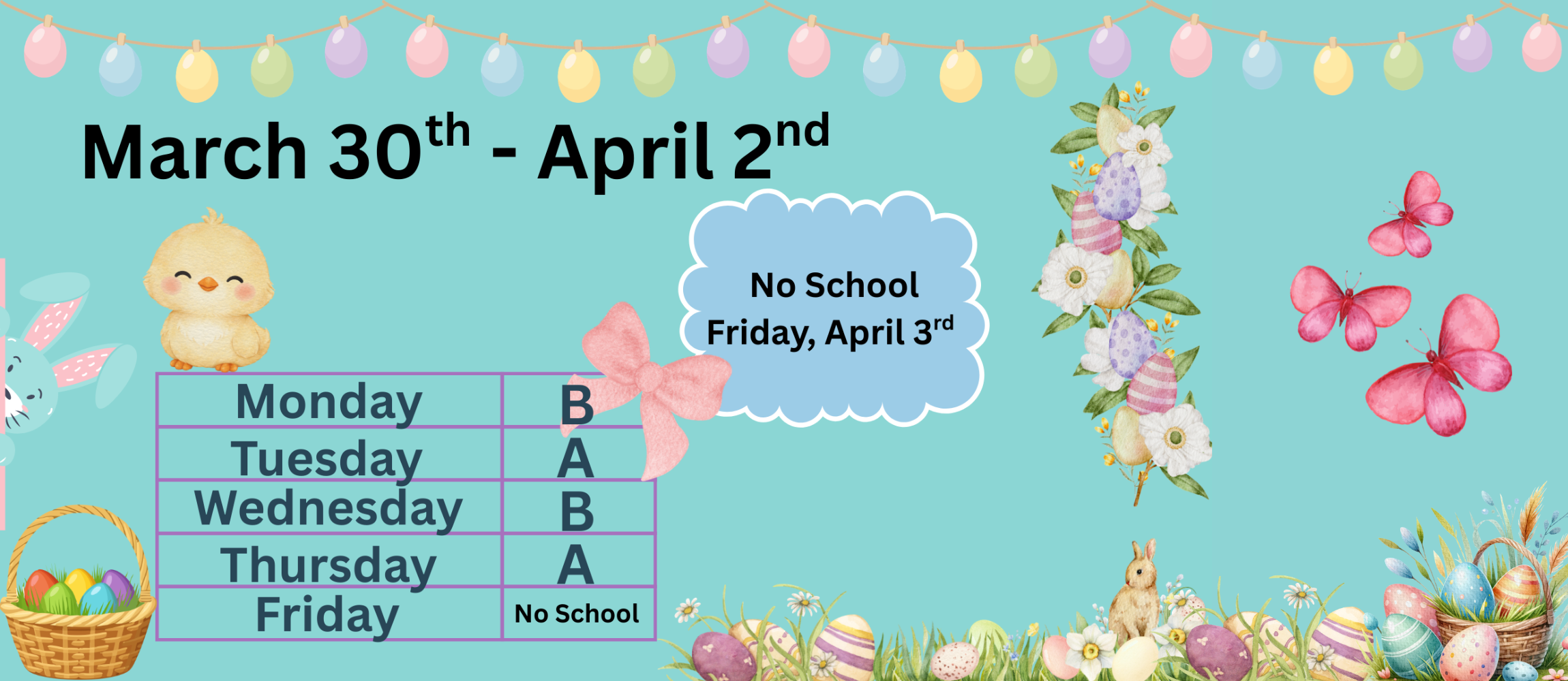 March 30 - April 3, 2026