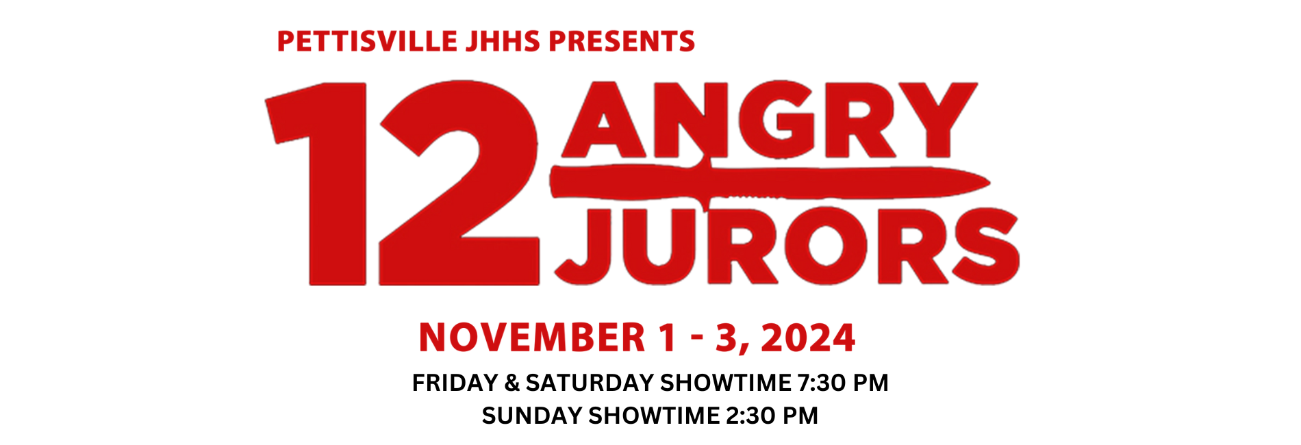 12 Angry Jurors: November 1-3, 2024