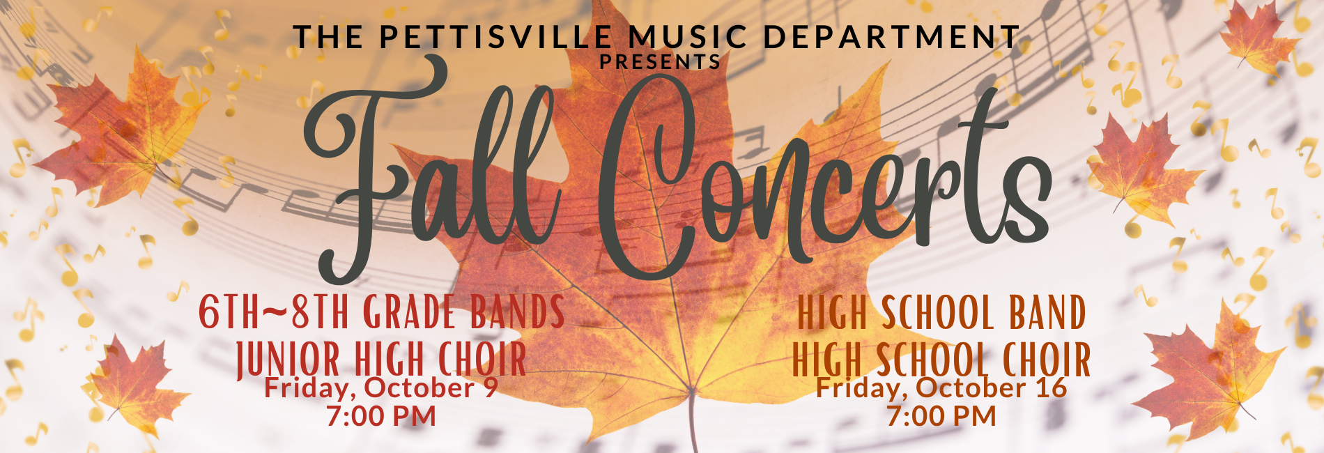 Fall Music Concerts 2026