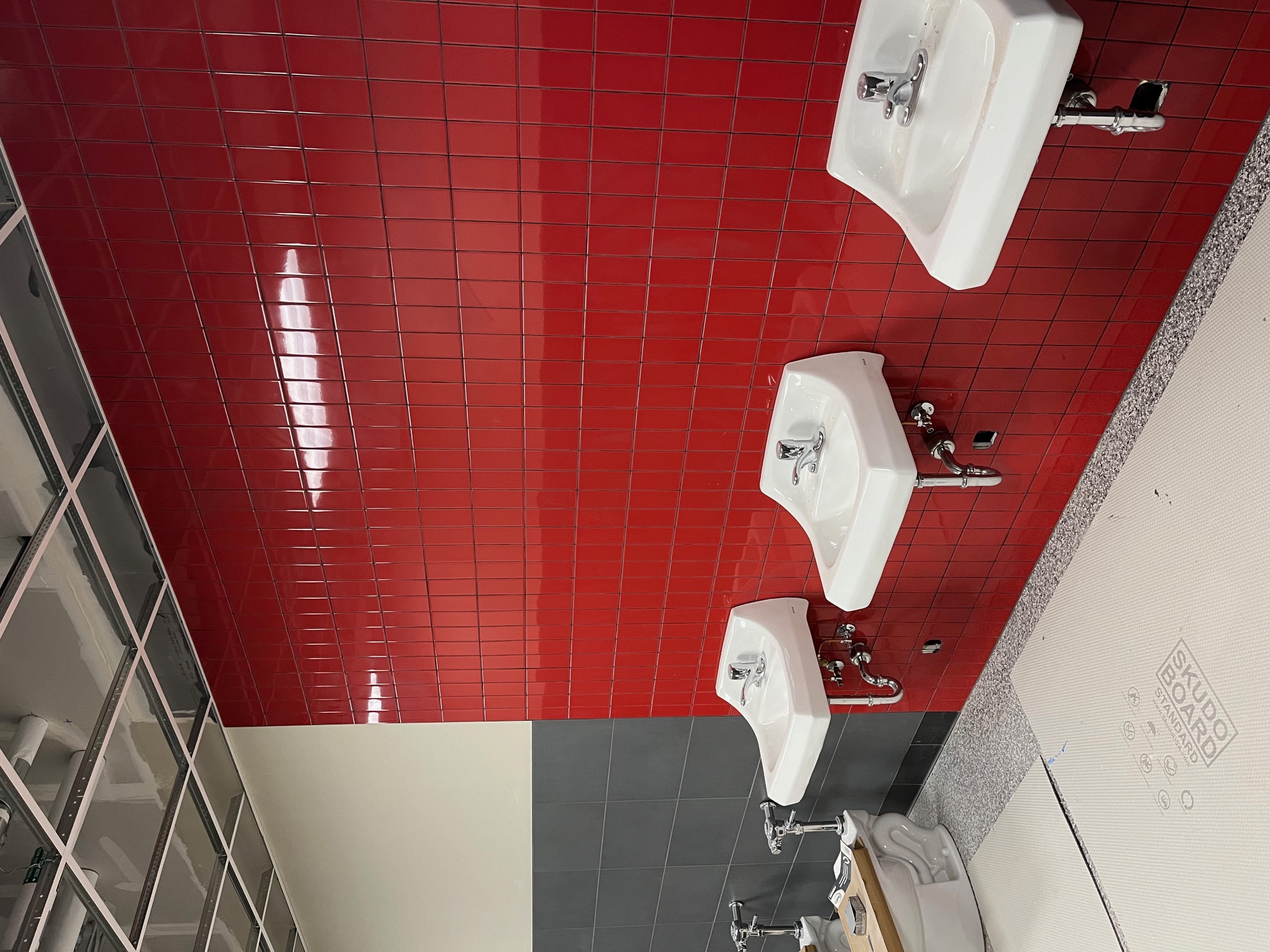 High School wing, new restroom