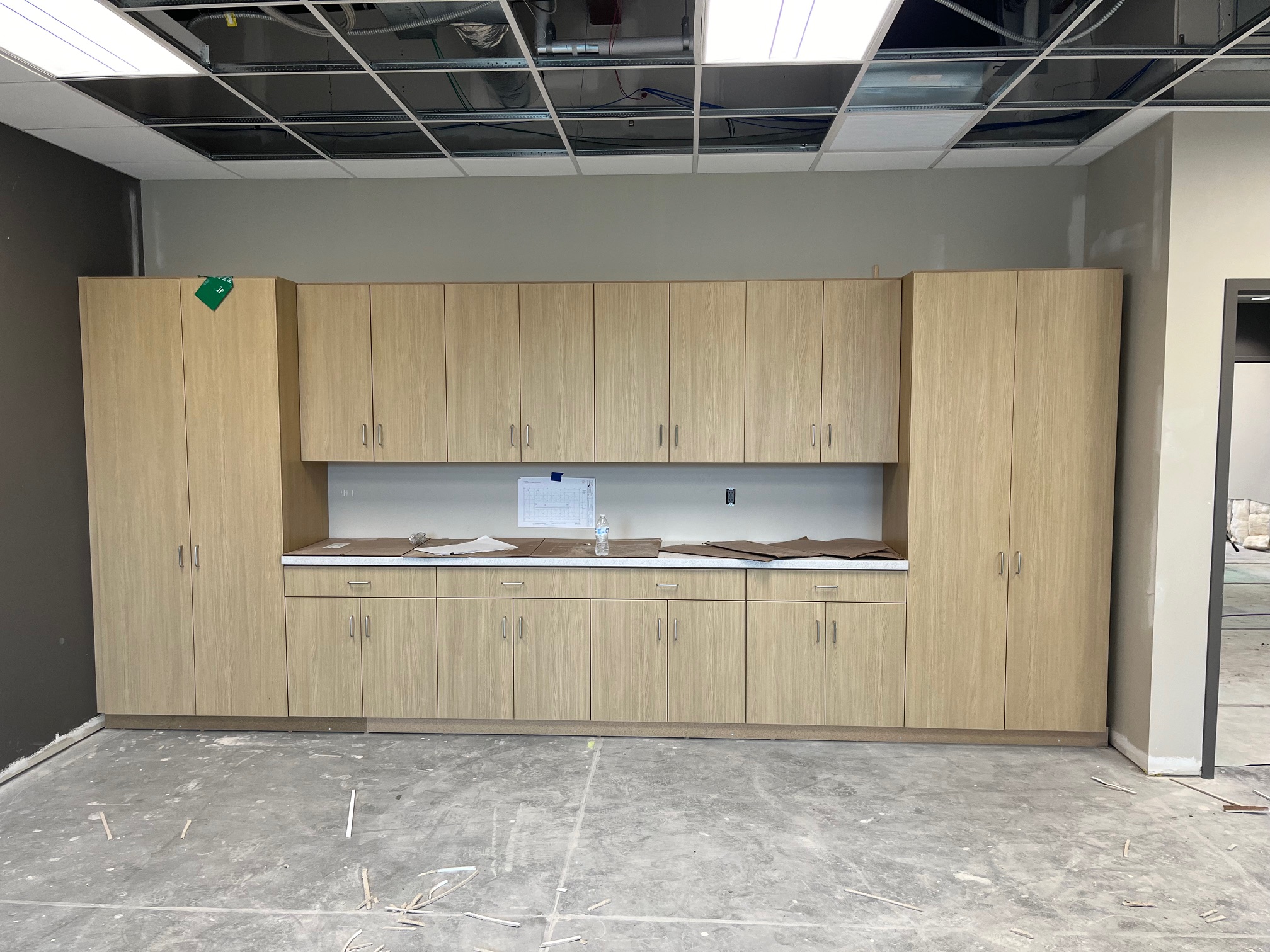 High School wing, classroom cabinetry