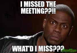 I missed the meeting?