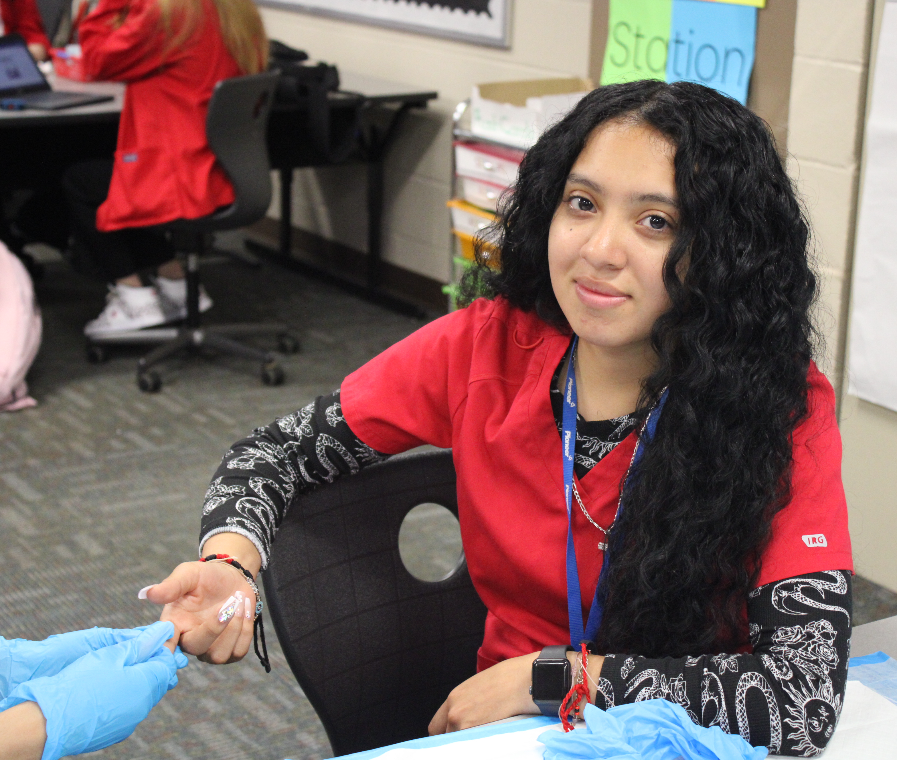 medical assisting student in the classroom