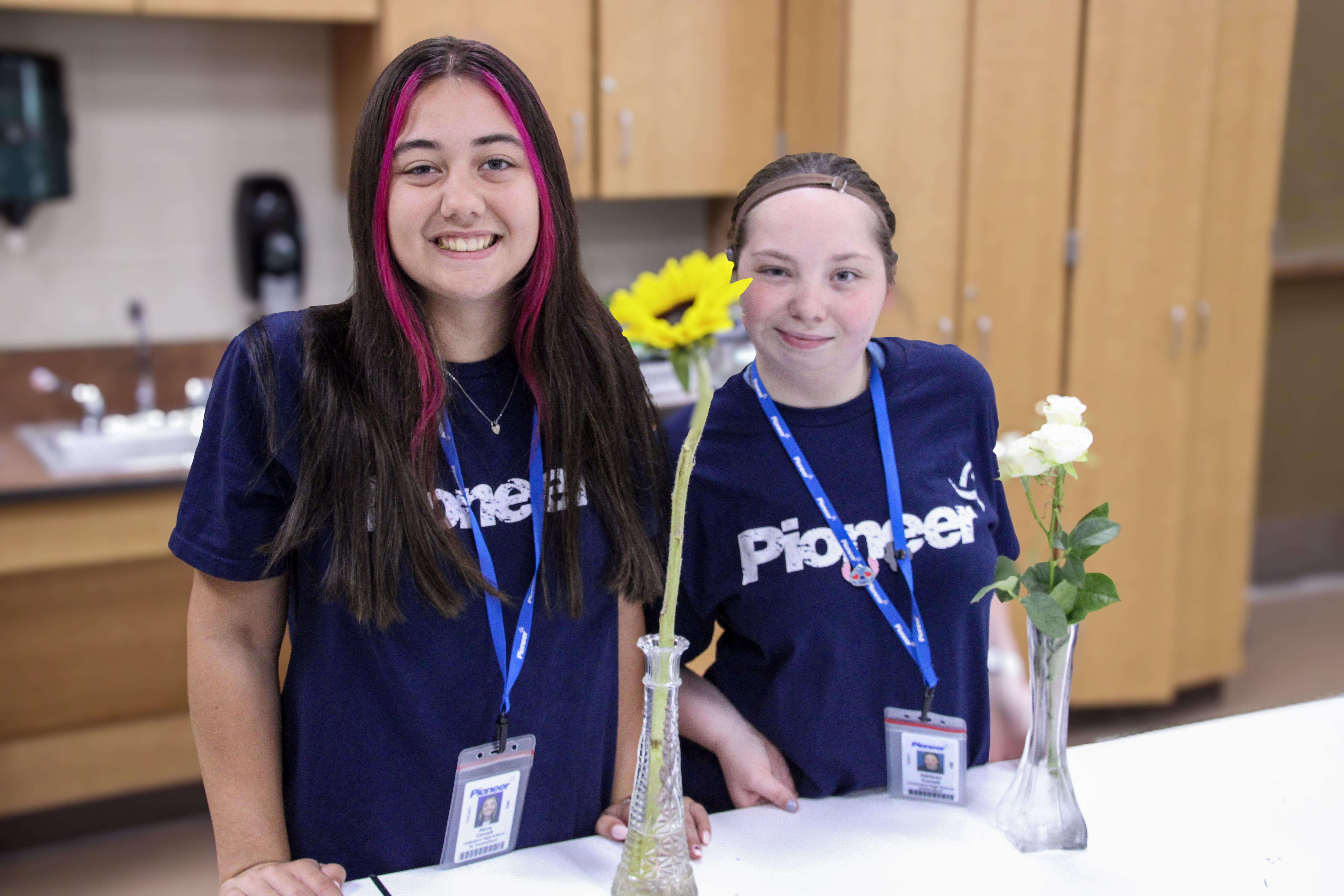 horticulture students at work