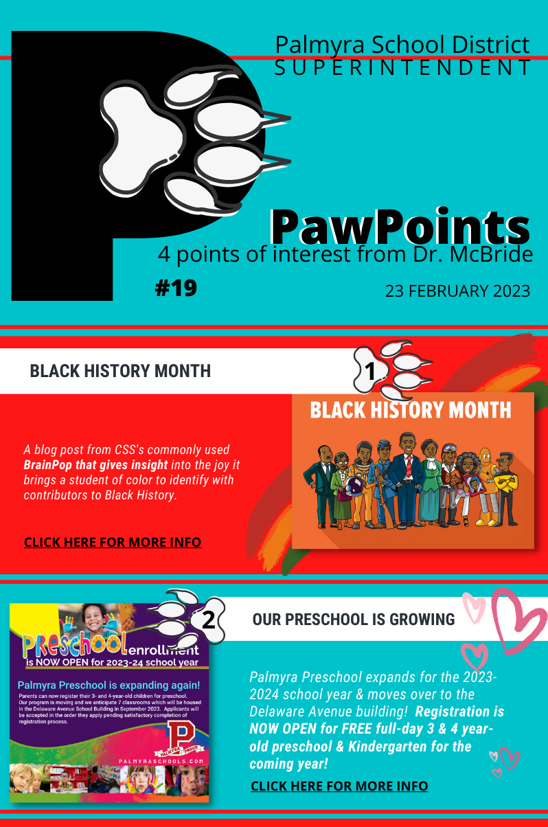 PawPoints19 Black History and Preschool links
