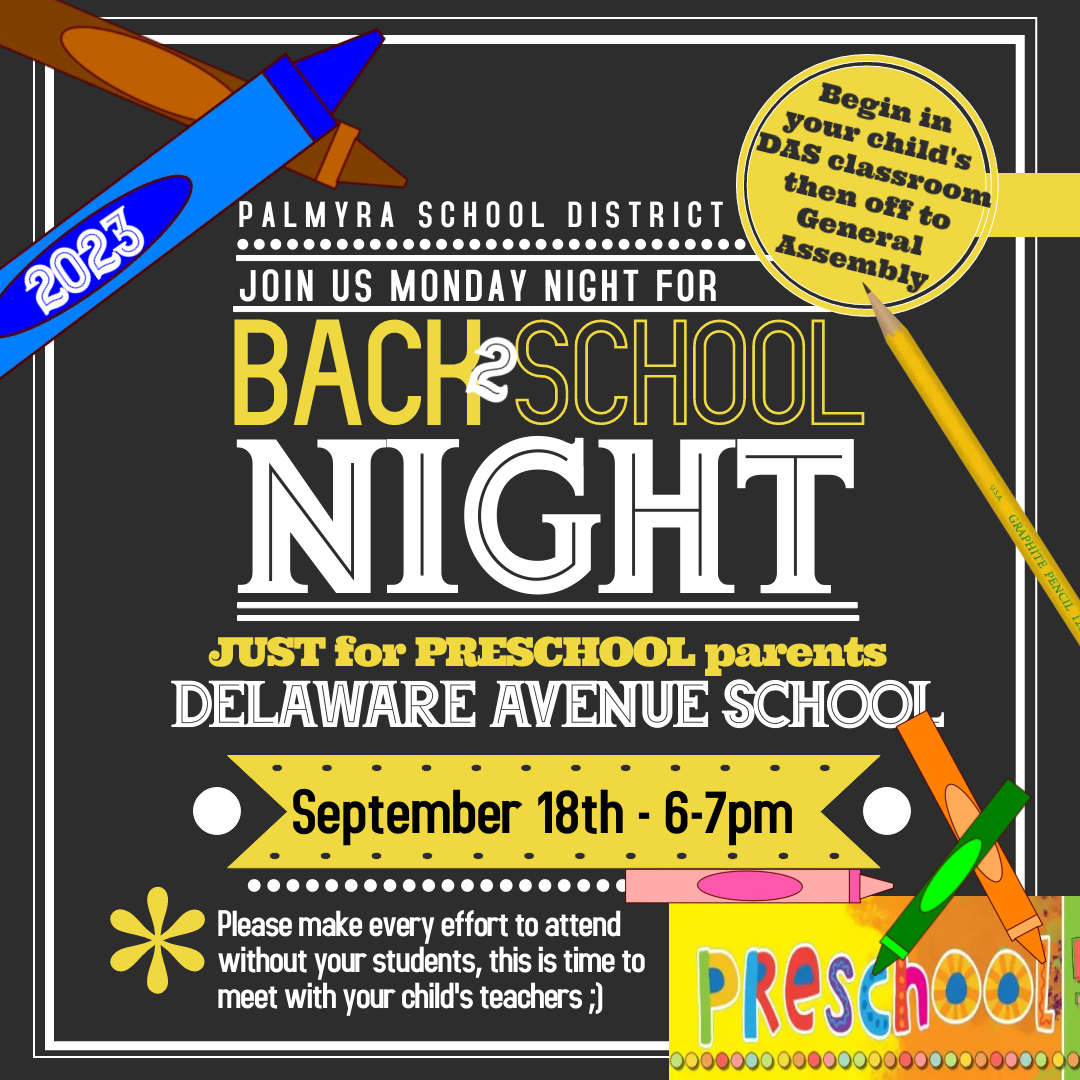 black & yellow graphics for back2school night das 9/18