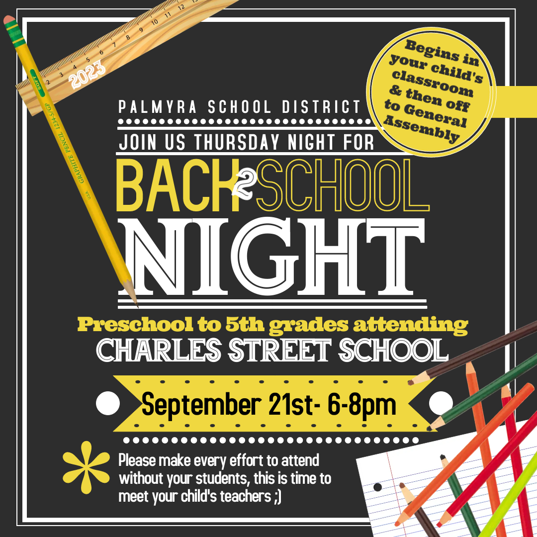 CSS in black & yellow graphics for back to school night 9/21/23