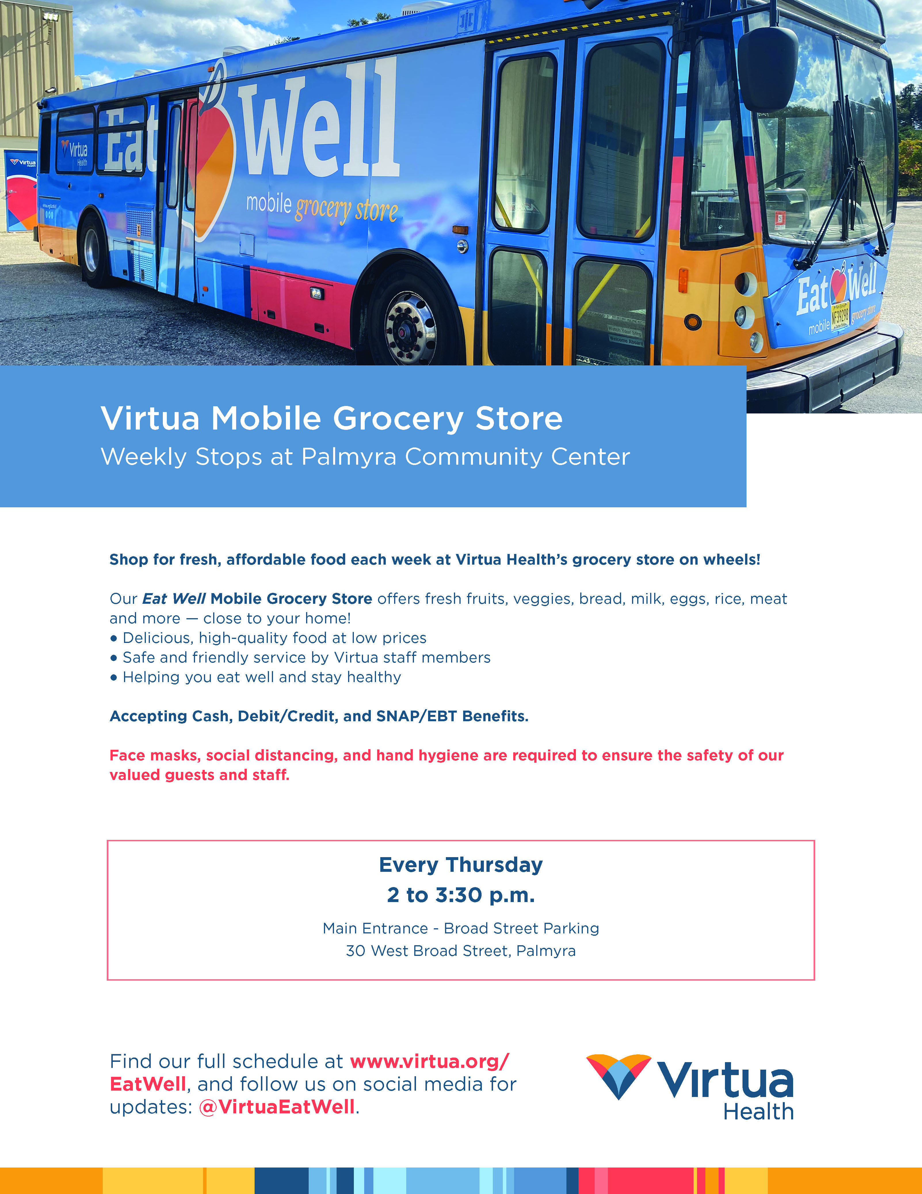 Photo of eat Well bus offered by Virtua Health to Palmyra