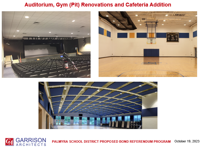 possible styles of new auditorium, pit and cafeteria for referendum  photos of other buildings