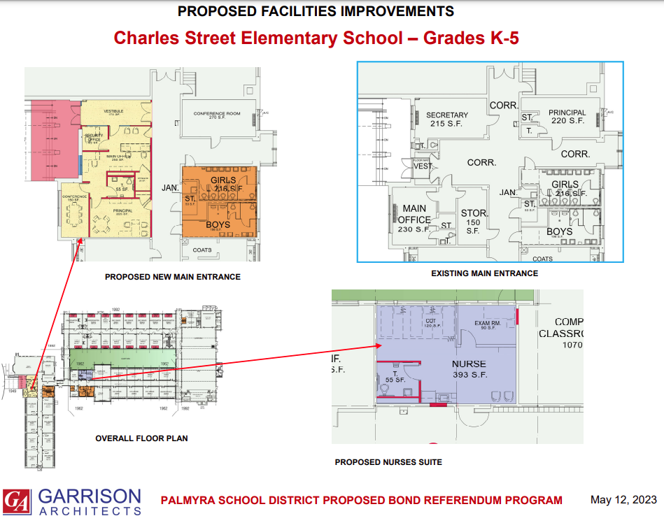 proposed facility improvements for css by referendum for lobby, nurse and bathrooms