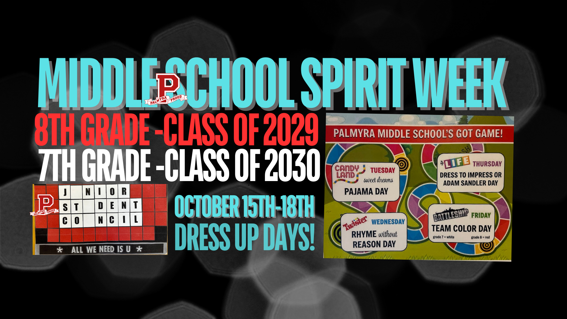 middle school spirit week graphics